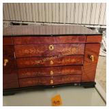Beautiful Jewelry Chest, Top up, Side out,