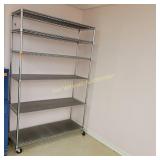 Chrome Metal Shelf Unit