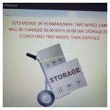 Storage after the auction