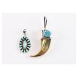 Lot of 2 Native American Pendants.