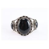 Navajo Jet 3 Stone Cuff.