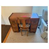 Vintage Wooden Desk & Chair