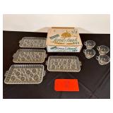 Vintage Anchor Hocking Anchorglass Serva Snack Set