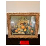 Framed Still Life Fruit Basket Print