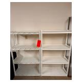 White Plastic Shelves Set of 2