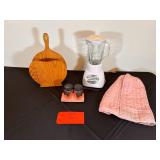 Oster Blender w/ Cover, Wood Paper Plate Holder