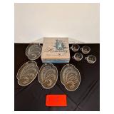 Vintage Federal Glass Co. 8 pc Snack Set