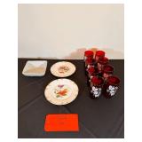 Vintage Floral Plates and Cups