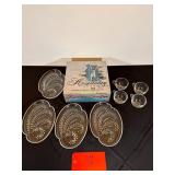 Vintage Federal Glass Co. 8 pc Snack Set