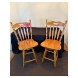 Wood Swivel Counter Height Chairs