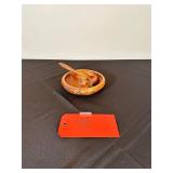 Vintage Wood Nut Bowl w/ Mallet