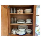 Contents of Kitchen Cabinet. Plates/Bowls/Cups