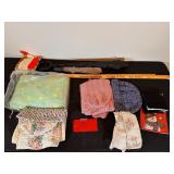 Umbrellas, Yardsticks, Lap Desk, and Misc Linens