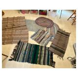 Assortment of Woven Rugs set of 9