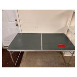 Vintage Metal Aluminum Lightweight Folding Table