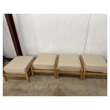 Teak Deep Seating Ottoman set of 4