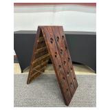Foldable Rustic Wooden Wine Rack