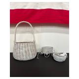 Trio of White Decorative Accessories