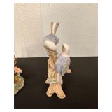 Decorative Ceramic Bird Figurine set of 2