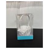 White Satin Mini Basket With Satin Bow in...