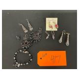 Marcasite Earrings & Swarovski Crystal Bracelet