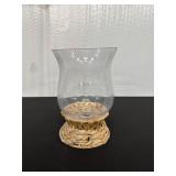 Clear Glass Vase with Woven Straw Base