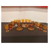 Vintage Amber Glass Collection