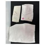 White Cotton Bedspread & Embroidered Pillow Cases