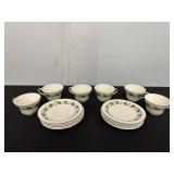 Set of Six Royal Gadsden Tea Cups and Saucers