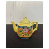 Hand-Painted Ceramic Teapot with Floral Design