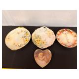Antique Hand Painted Porcelain Platters