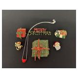 Vintage Rhinestone Holiday Jewelry