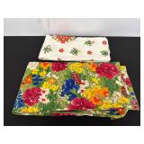 Set of Two Floral Patterned Tablecloths