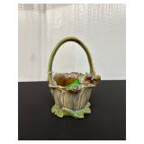 Ceramic Basket with Fish Motif and Textured Design