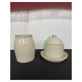 Two Ceramic Storage Containers with Lids