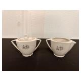 Vintage Princess China Cream&Sugar Cameo Rose