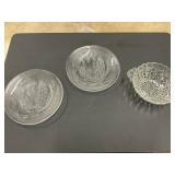 Vintage Early American Pattern Glass Bowl & Dishes