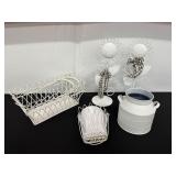 Collection of White Metal Wire and Tin...