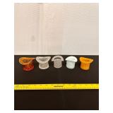 Vintage Fenton Glass Top Hat set of 5