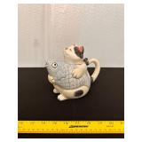 Takahashi Hand Painted Cat Figural Teapot