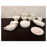 Beautiful Selection of Fenton Hobnail Milk Glass
