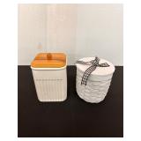 Set of Two Decorative Storage Containers