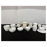 Collection of White Milk Glass Tableware...