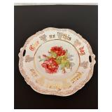 Victorian Rose Porcelain Plater