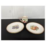 Baldelli Italy Ceramic Plate and Creamer Set