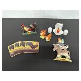Collection of Rooster and Farm-Themed Ceramic...
