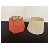 Pair of Fabric Lamp Shades in Different Shapes