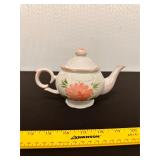 Vintage Chinese Porcelain Teapot, Pink Floral