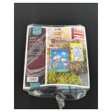 Home Small Flag Set With Floral Embroidery