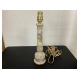 Antique Floral Boudoir Lamp